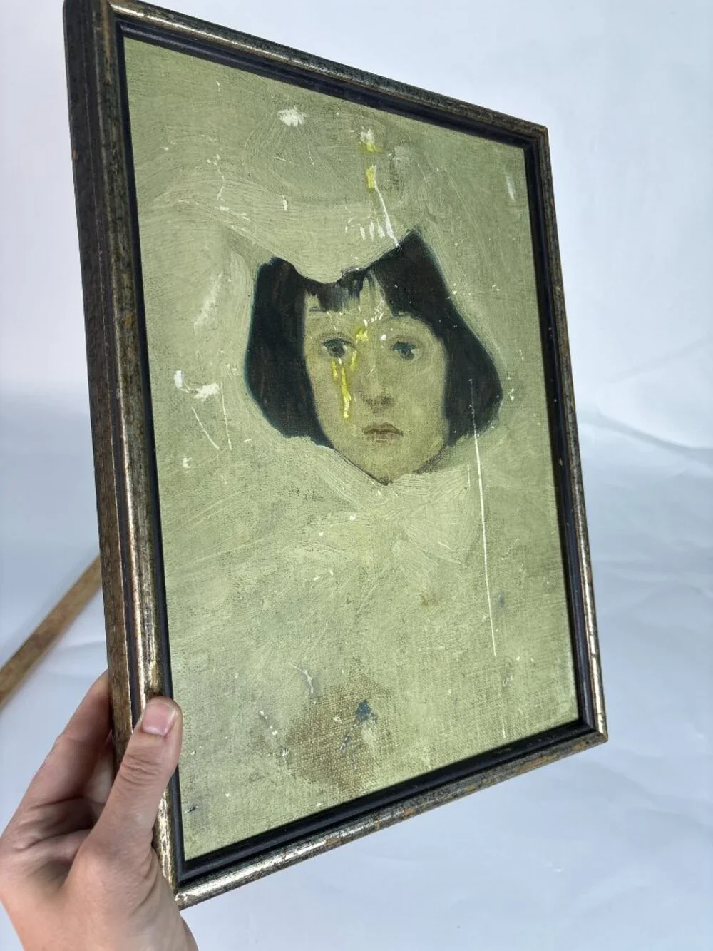 Vintage James Abbott McNeill Whistler Little Girl in White Framed Art Print